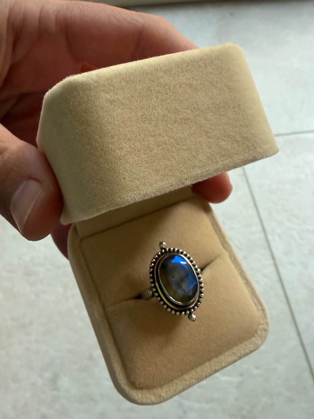 Sundance Catalog 925 Silver Night Voyage Labradorite Statement Ring Size 7